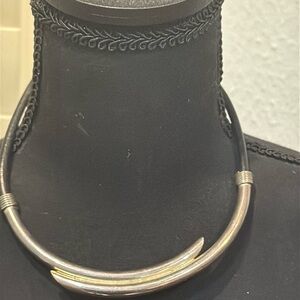 Cerro Blanco San Miguel Sterling Silver Leather Necklace
